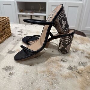 Steve Madden Black Strappy Block Heels